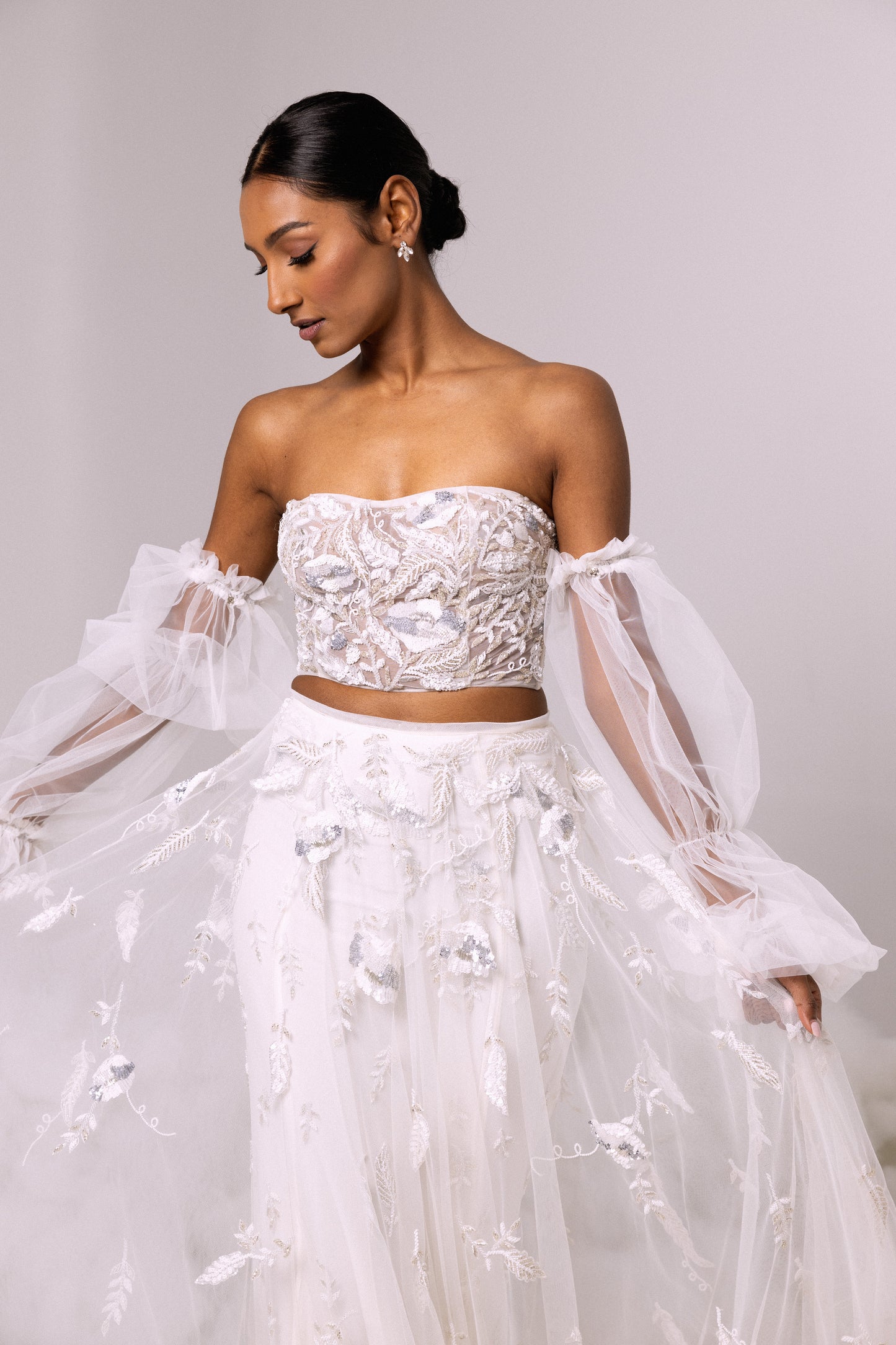 SKIRT - Sheer Overskirt in Ivory