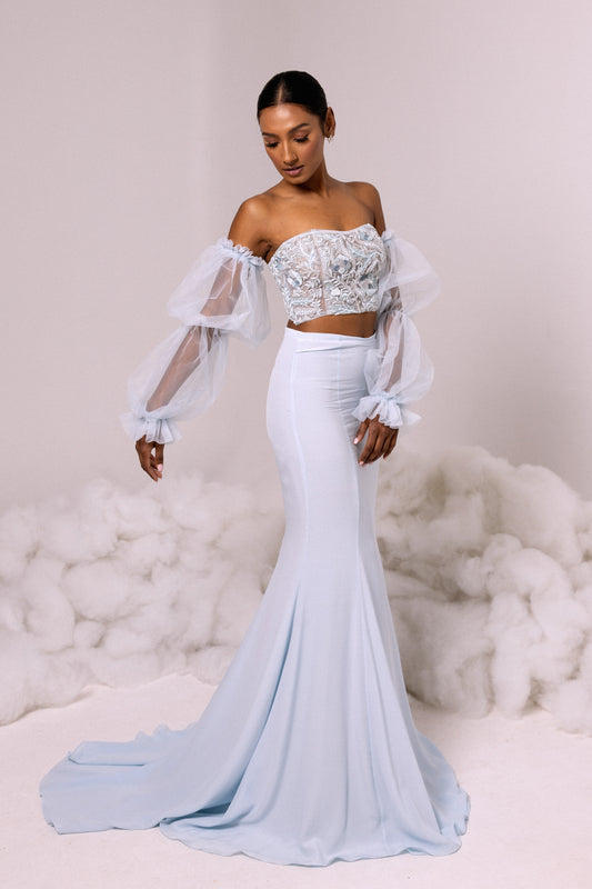 TOP - Strapless in Blue