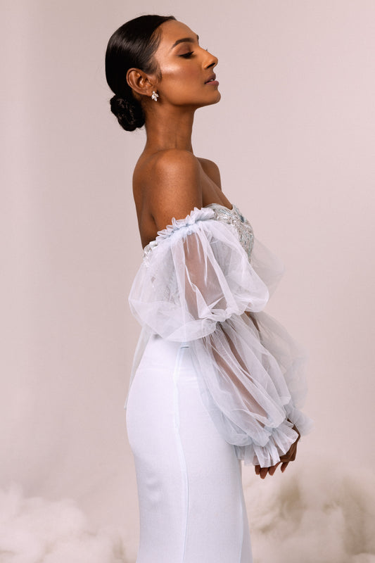 TOP - Strapless in Blue