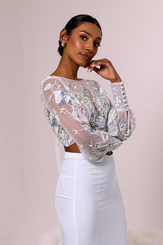 TOP - Bishop Sleeve in Blue