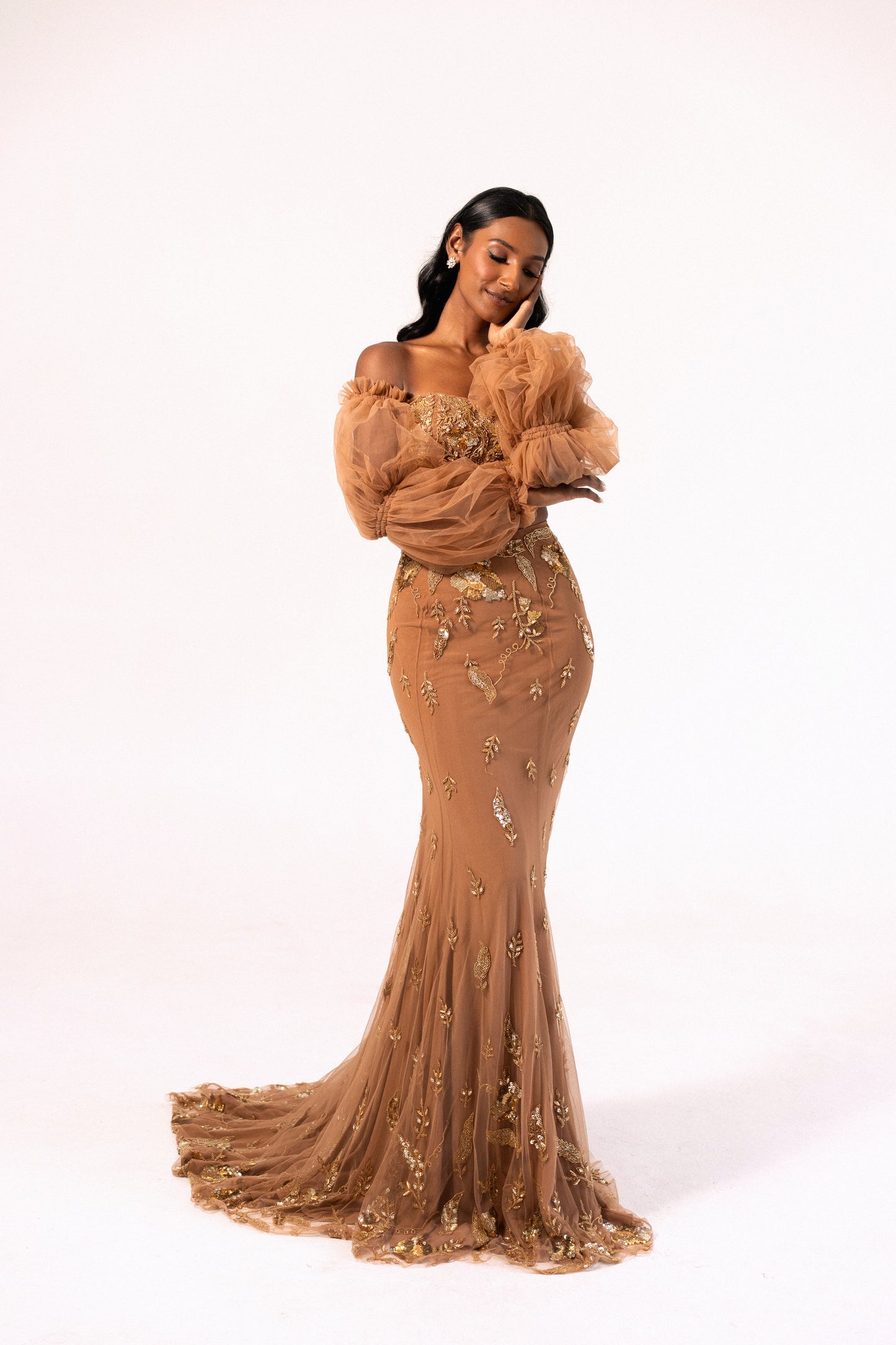 TOP - Strapless in Gold