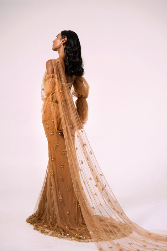 Modern Kandyan Set - Strapless Top