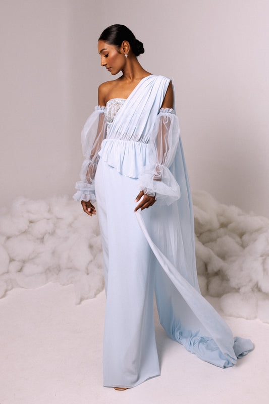 SKIRT - Kandiyan Wrap in Blue