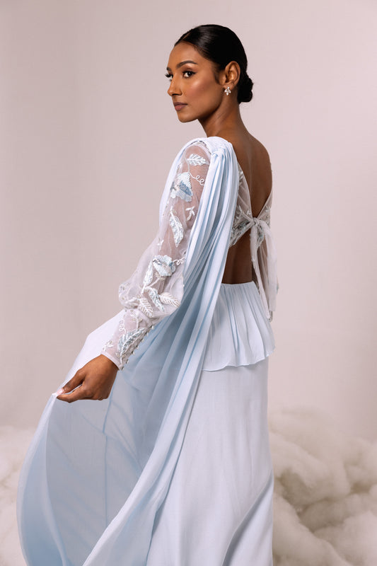 SKIRT - Kandiyan Wrap in Blue