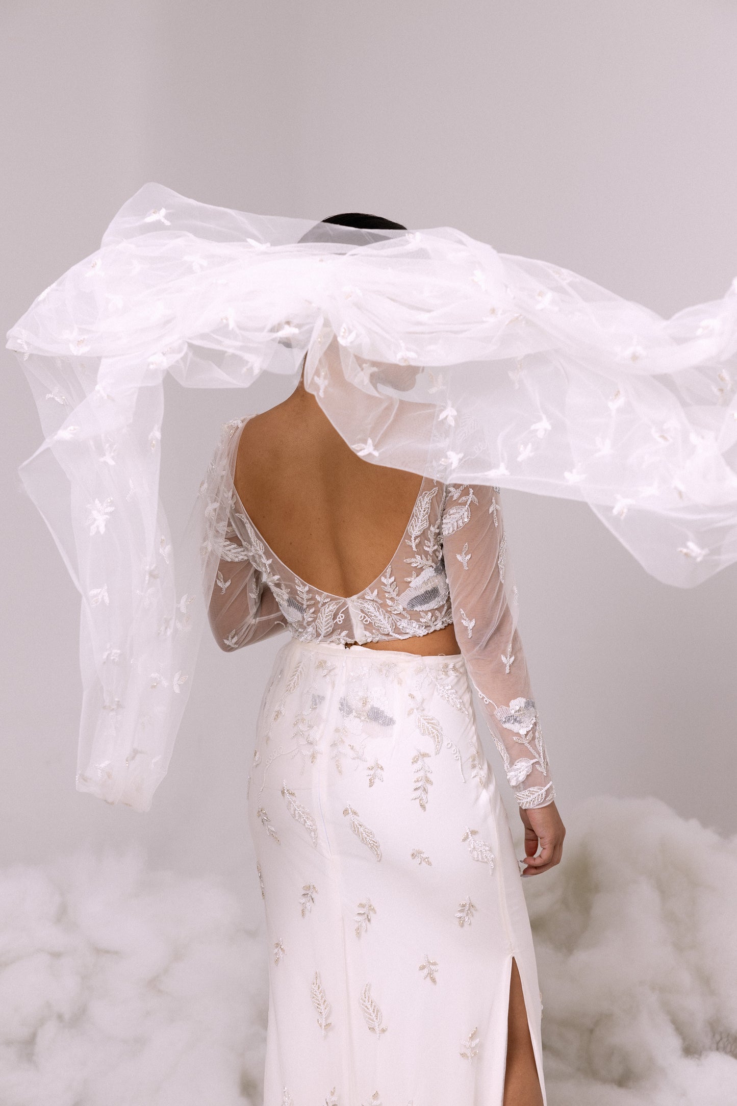 SHAWL - Kandiyan Tulle in Ivory